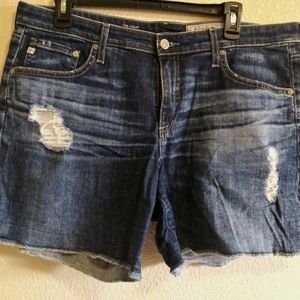 The Hailey ex boyfriend roll up denim jean shorts